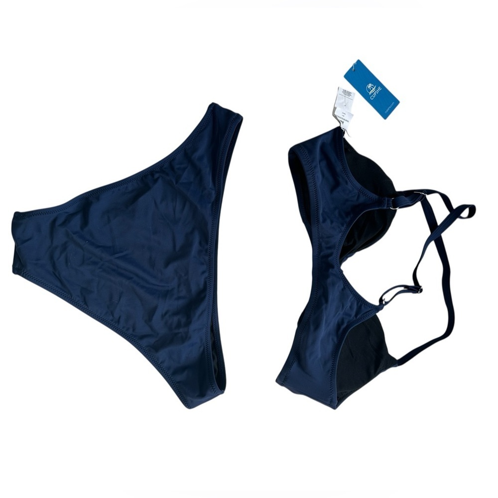 Navy Blue Women's Bikini Set - Picture 2 of 6